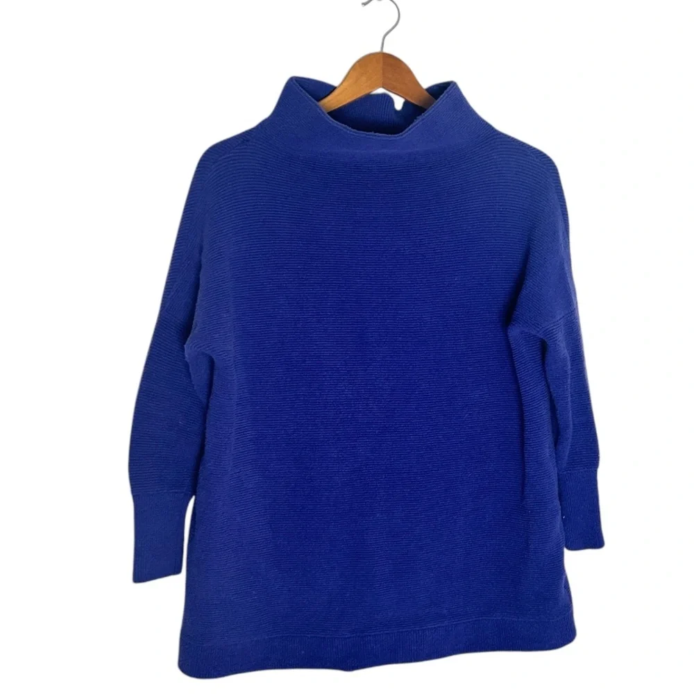 FREE PEOPLE OTTOMAN SLOUCHY TUNIC SIZE XS In Blue